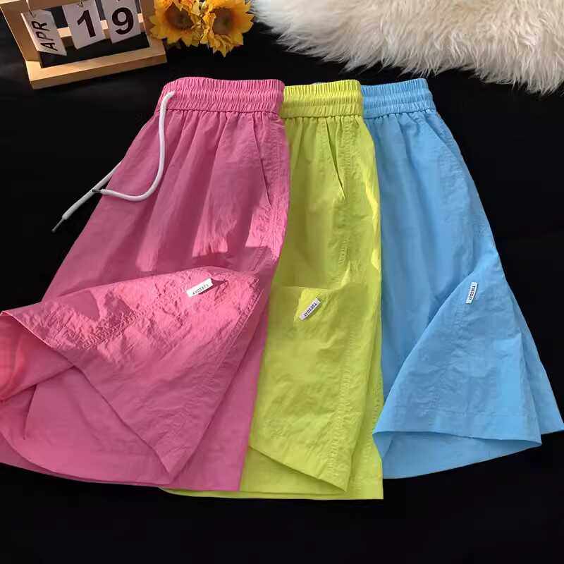 女童短裤夏季薄款冰丝速干运动五分裤子男童宽松休闲沙滩中裤外穿,童装/婴儿装/亲子装,裤子,淘宝优惠券,粉丝福利购,淘宝优惠卷