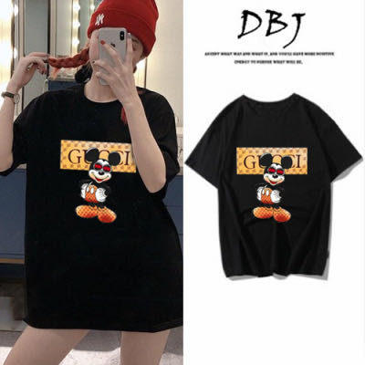 Chao brand short sleeve summer printed T-shirt multi color Multi Size milk silk Yuan pure cotton yuan