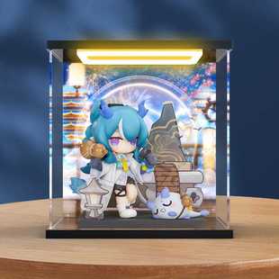 适用APEXTOYS明日方舟 来份甜点 Q版炎国篇令夕年 手办回灯收纳盒