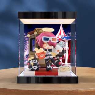 适用明日方舟 来份甜点Q版系列 能天使 手办亚克力灯箱彩绘收纳盒