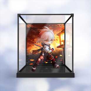 合金框收纳盒适用元神 枫原万叶 可动换装人偶 黑夜版 手办防尘罩