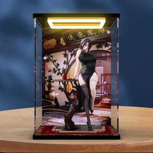 适用真丝袜追视眼温感漆旗袍系有凤来仪手办回型灯款亚克力收纳盒