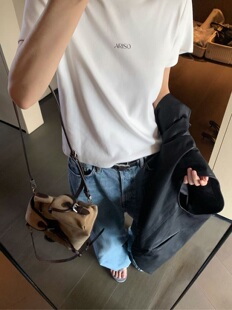 短袖 moon韩系极简字母小版 T恤百搭圆领休闲上衣 About 舒适LIVE