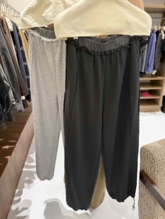 懒人裤！SEMICOLONS正品韩系拼色腰头宽松显瘦卫裤可束口休闲裤