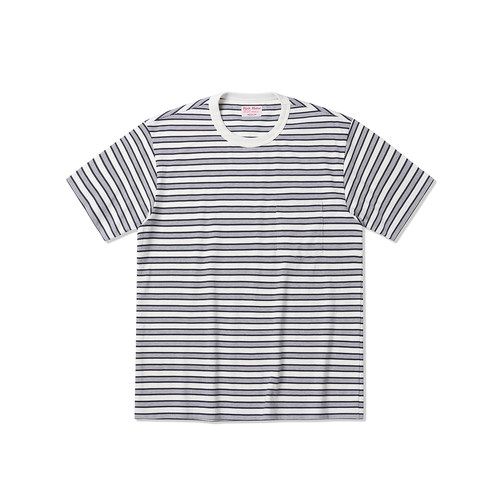 RiskRider 全棉口袋条纹短袖Tee  埃及长绒棉 GIZA86 R2078-S