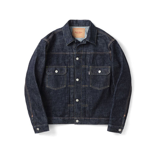 riskriderTYPEII二代丹宁夹克日产赤耳边100%USACOTTON R2315