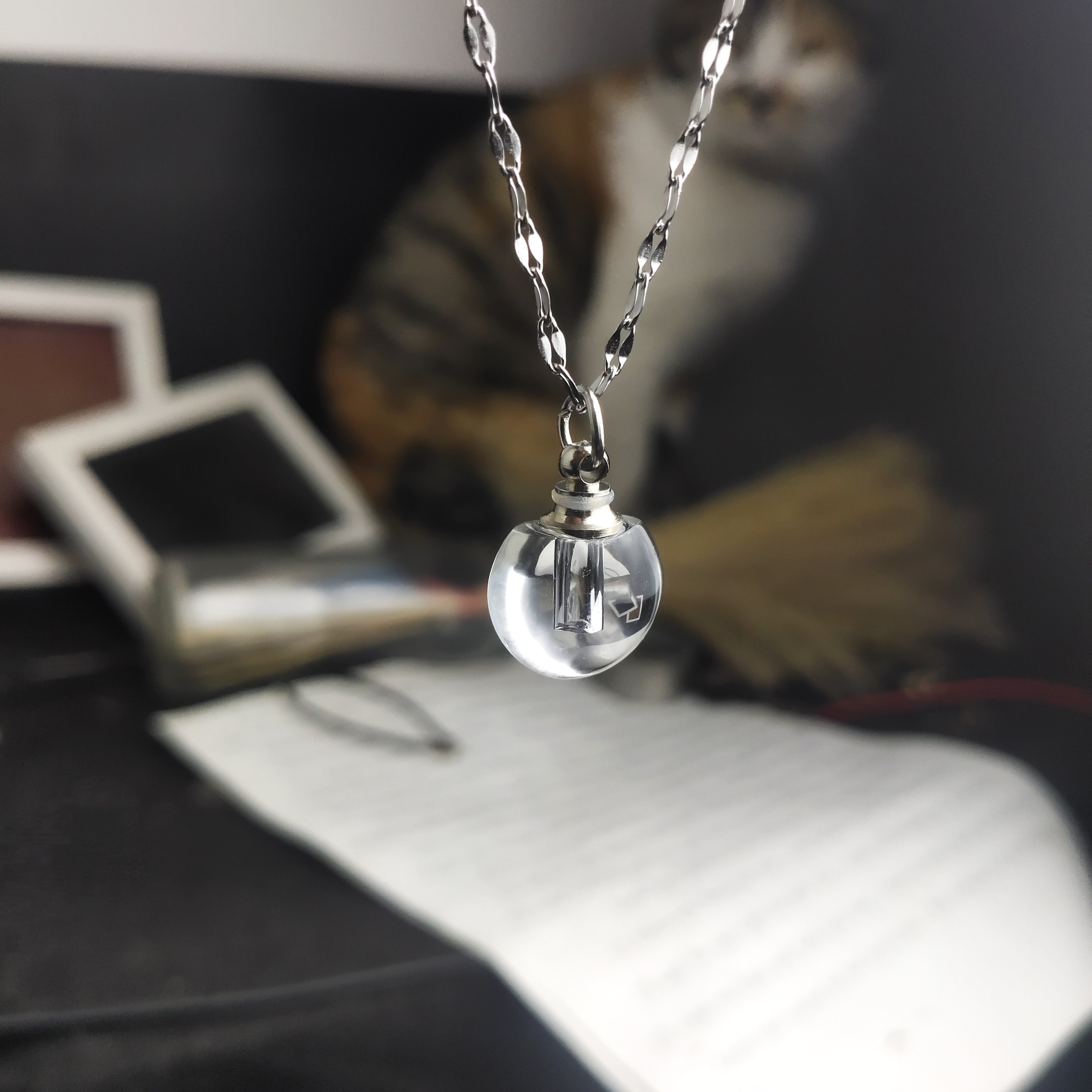 可打开吊坠项链宠物毛发纪念自制朱砂空瓶胎毛液体保存瓶迷你沙瓶