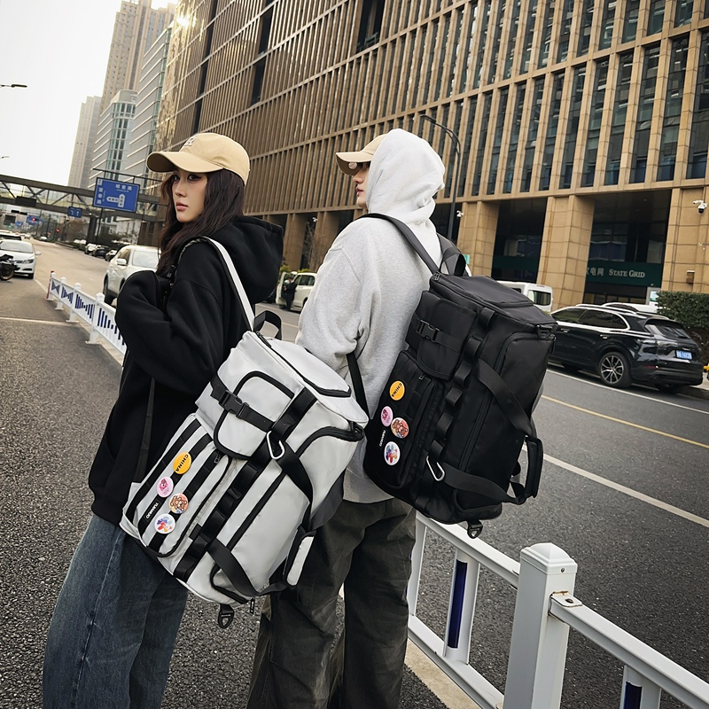 牛津布超大容量旅行双肩包学生出门装衣服套拉杆包斜跨户外登山包