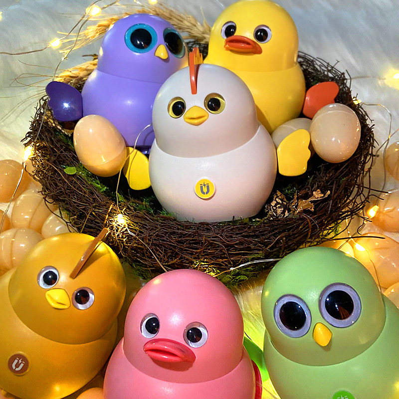 抖音电动磁性可爱摇摆小鸡跟随小分队小萌鸡鸭子儿童宝宝网红玩具