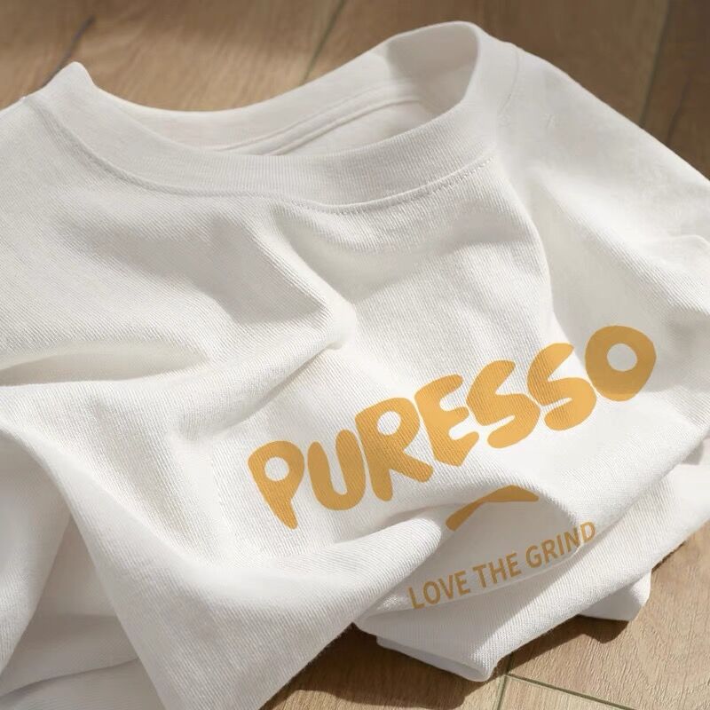 纯棉白色t恤女正肩高级感上衣