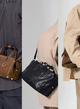 海外购原自制有song手提旅行包女植鞣皮斜挎大容量公文包托特包