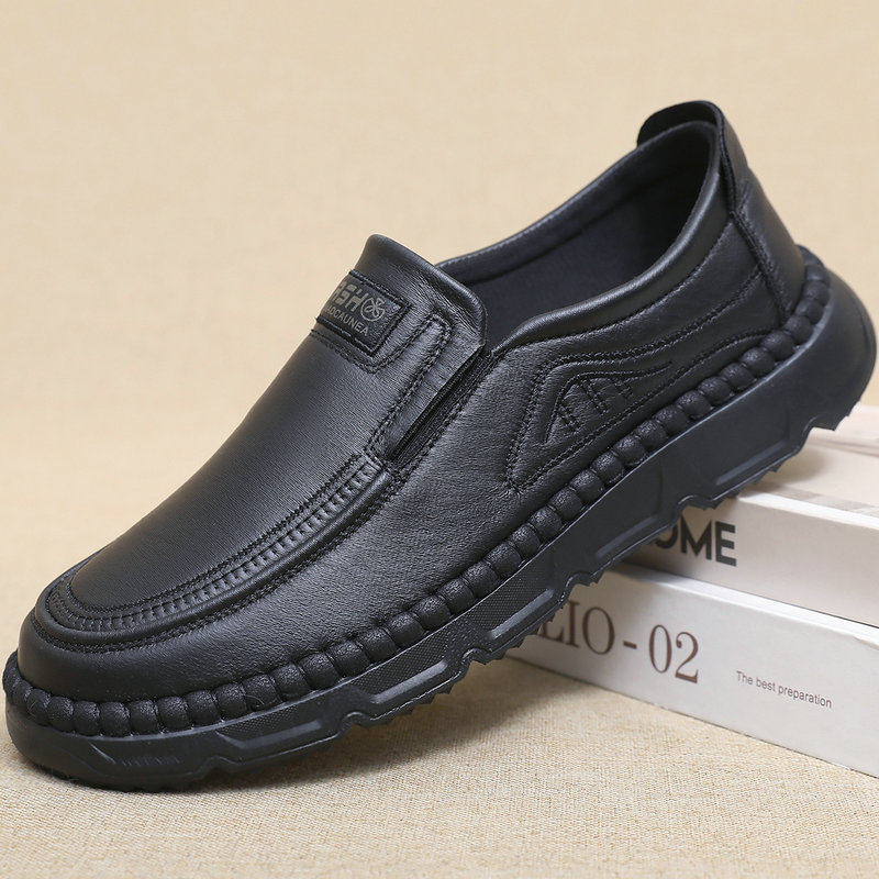 高端通勤老北京男鞋黑一脚蹬透气办公室上班商务仿皮鞋小众工作鞋,流行男鞋,布鞋,淘宝优惠券,粉丝福利购,淘宝优惠卷