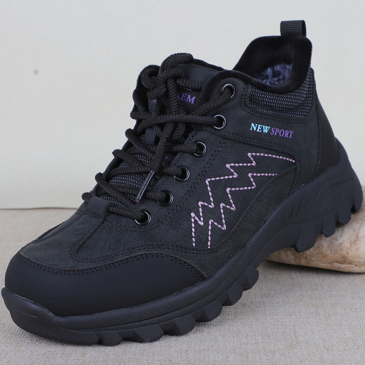 老北京布鞋加绒保暖中老年棉鞋女