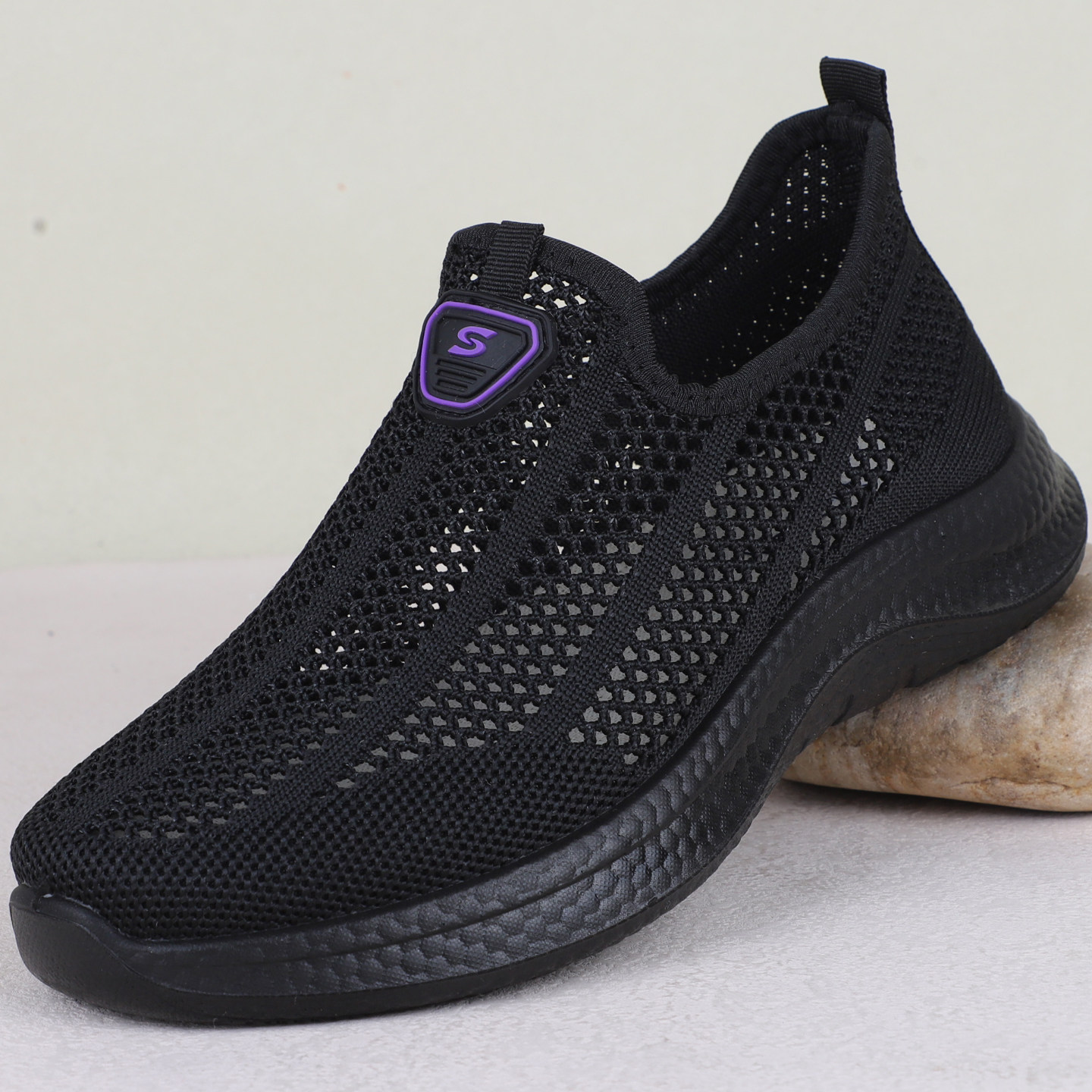 夏季休闲健步鞋女透气运动百搭单层网眼不闷脚老北京布鞋网面妈妈