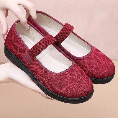 老北京布鞋女款老人鞋软底防滑单