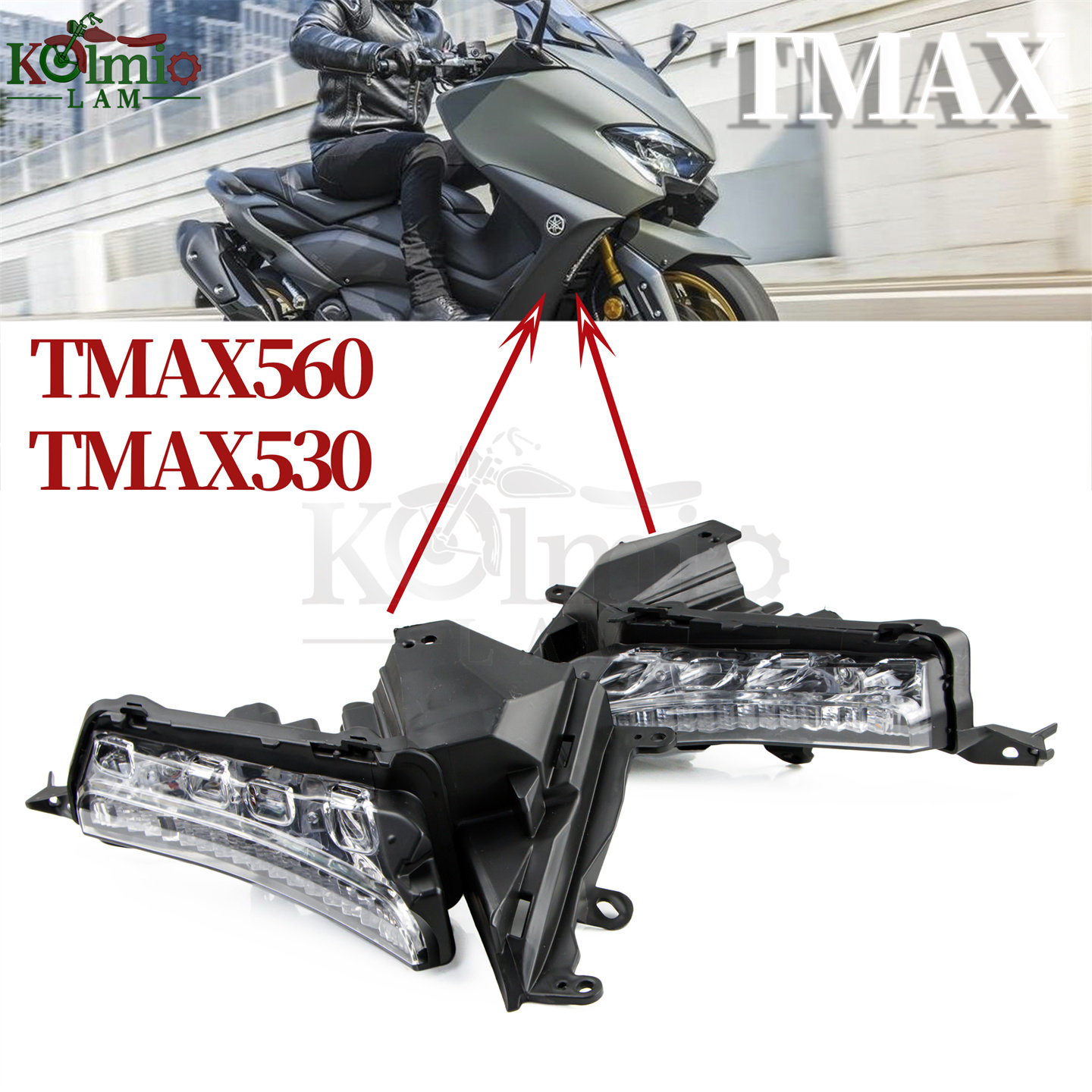 适用雅马哈TMAX530/TMAX560 20-22年 摩托车LED前后转向灯 指示灯