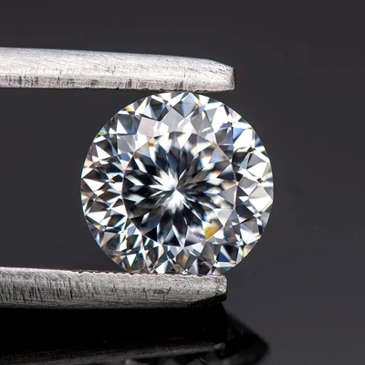 鸟巢切工圆形D色莫桑石裸石百面切1克拉婚戒项链镶嵌主石极白超闪