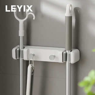 LEYIX173免打孔挂架拖布收纳架壁挂卡扣扫把夹子家用拖把挂钩浴室