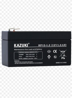 KAZUKI蓄电池 HP12-1.2 12V1.2AH免维护可充电铅酸电池