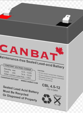 CANBAT蓄电池 CBL4.5-1212V4.5AH 免维护可充电电池