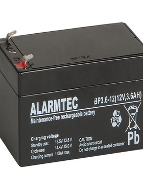 ALARMTEC蓄电池 BP3.6-12 12V3.6AH 免维护可充电电池
