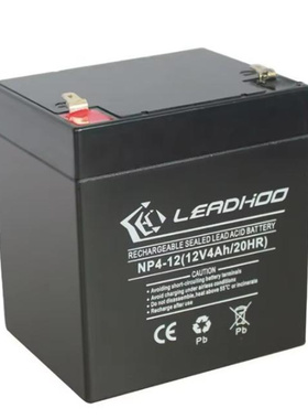 LEADHOO蓄电池 NP4-12 12V4AH/20HR 免维护可充电电池