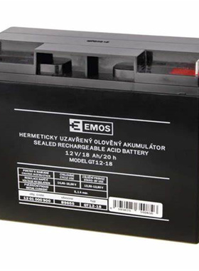 EMOS蓄电池 GT12-18 12V 18AH 20H 免维护铅酸电池
