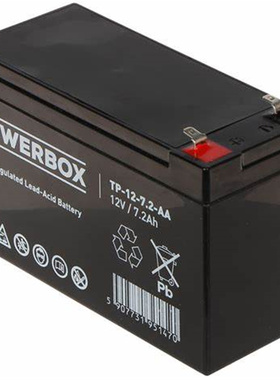 POWERBOX蓄电池 TP-12-7.2-AA 12V7.2AH 免维护可充电电池