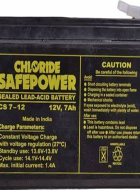 CHLORIDE SAFEPOWER蓄电池 CS7-12 12V7AH 免维护可充电电池