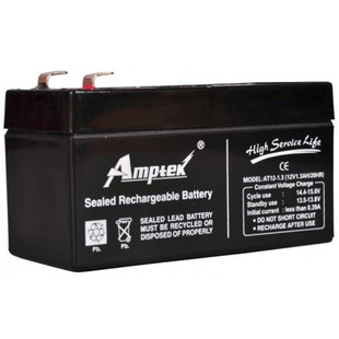 12V1.3AH 1.3 20HR免维护可充电铅酸电池 AT12 AMPTEK蓄电池