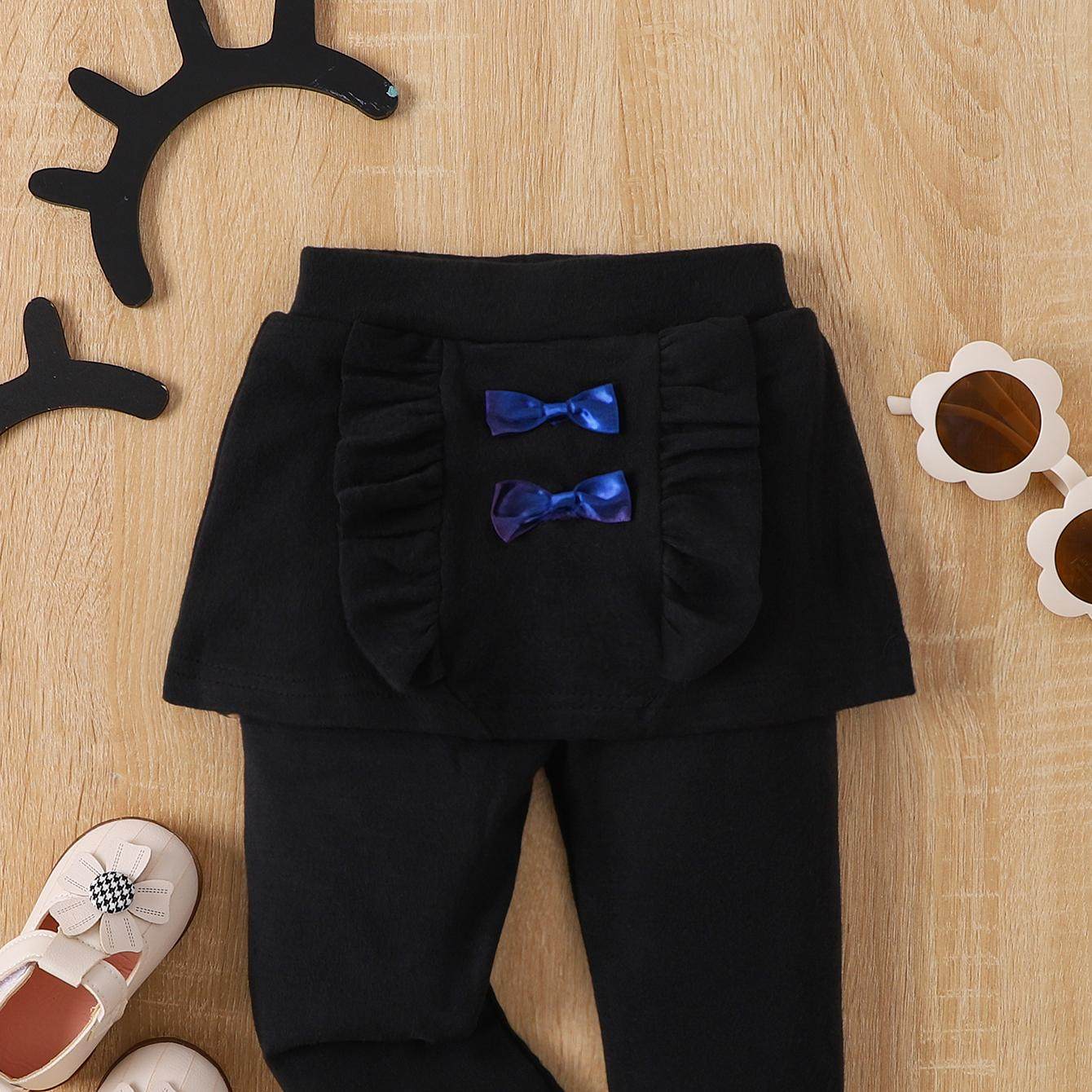 外贸INS婴幼小童女宝宝春秋款纯色蝴蝶结裙边蝴蝶结洋气打底裤潮,童装/婴儿装/亲子装,裤子,淘宝优惠券,粉丝福利购,淘宝优惠卷