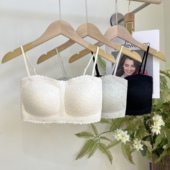 579蕾丝抹胸无肩带内衣女防滑聚拢小胸无痕一体杯裹胸防走光文胸