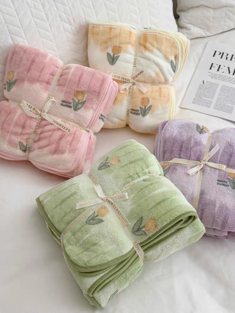 瑾木良品三件套郁金香毛巾浴巾干发帽柔软亲肤吸水性好不掉毛絮