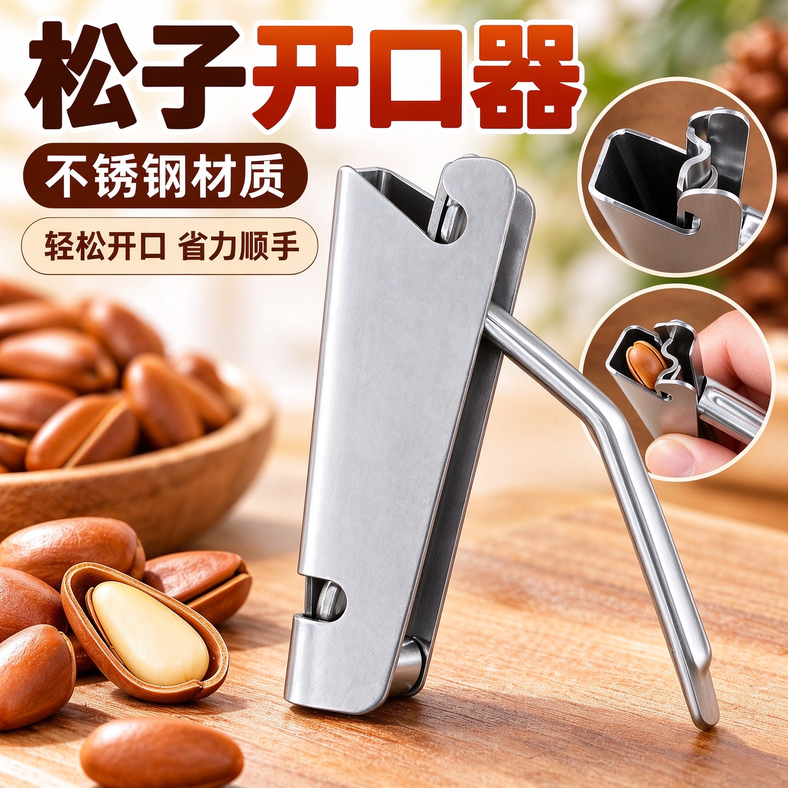 【松子开壳器】大小松子通用