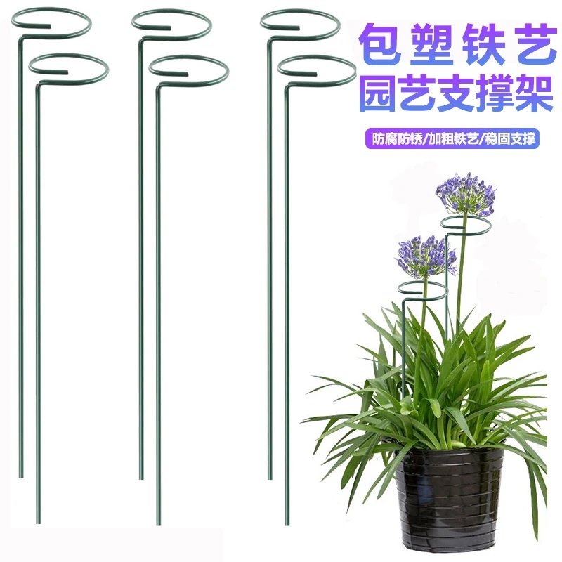 【植物防倒伏支架】铁艺包塑