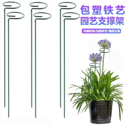 【植物防倒伏支架】铁艺包塑