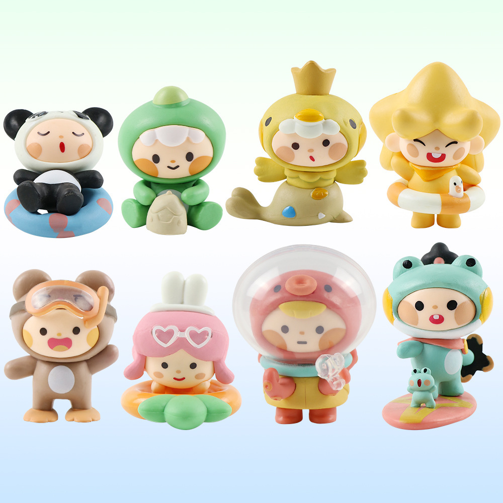 迷你世界盲盒摆件迷萌假日潮玩手办公仔扭蛋玩具模型机箱摆件礼物