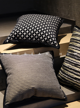 2024新款黑金系列轻奢抱枕套现代简约沙发客厅靠垫靠枕可拆洗保证