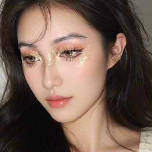 美甲金箔银箔纸金色亮片舞台影楼化妆创意亢奋妆茱儿仿妆蝴蝶碎片