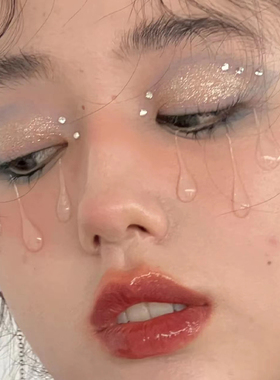 赵丽颖同款雪祭司神女妆眼部滴胶透明泪珠泪滴圣母泪妆创意妆UV