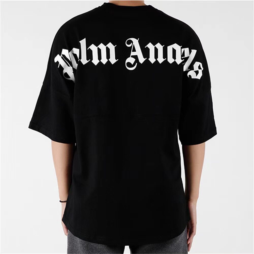palm angels棕榈天使后背大字母logo印花圆领短袖美潮街头男女t恤