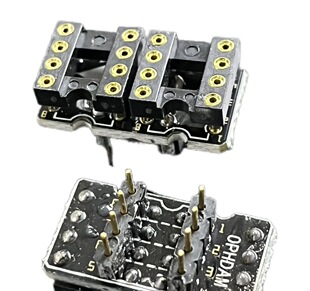 单转双座插座 镀金金脚 适合单运放升 AD797AN OPA604AP OPA627BP