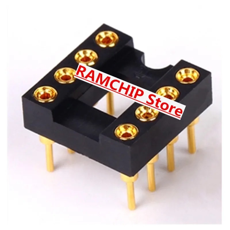10个 台湾高端3U圆孔3倍镀金DIP-8P八脚加厚镀金层  座插座运放座