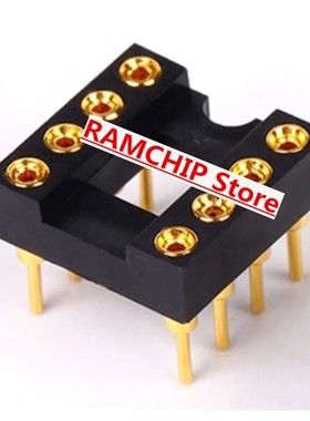 10个 台湾高端3U圆孔3倍镀金DIP-8P八脚加厚镀金层  座插座运放座