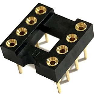 圆孔 8P全镀金 IC8脚底座 DIP 运放插座 全新原装 8圆脚 正凌精工