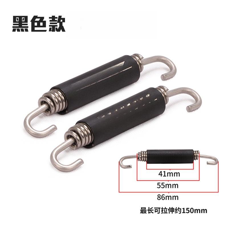 适用摩托钢制天蝎排气挂钩拉簧机车摩托排气管彩色防磨套弹簧配件