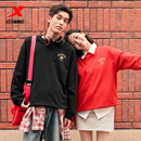 休闲上衣红色情侣时尚 冬季 圆领运动卫衣 卫衣男女款 特步新春系列