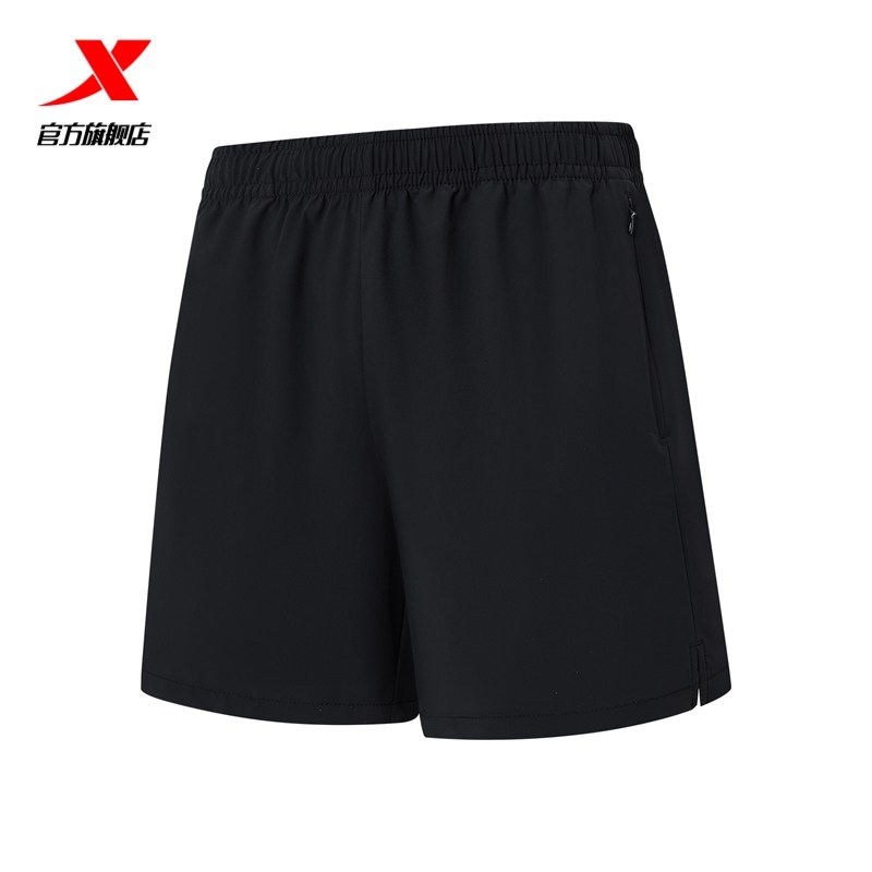 特步短裤女2025夏季新款健身跑步透气女子梭织短裤975228240049