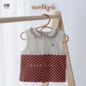 女童甜美上衣女宝宝夹棉坎肩40g外穿童装 新款 马甲2025春装 娃丽比