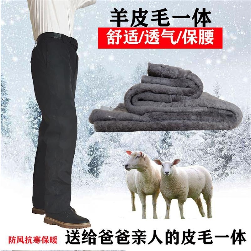 冬季羊剪绒皮毛一体皮裤加厚宽松中老年高腰保暖裤男女白菜价包邮,男装,皮裤,淘宝优惠券,粉丝福利购,淘宝优惠卷